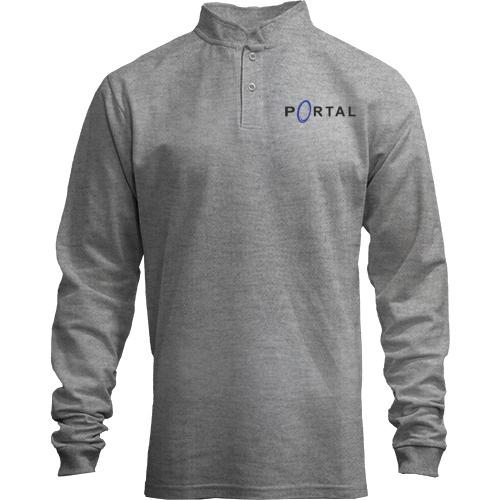 Лонгслив поло со стойкой с логотипом игры Portal