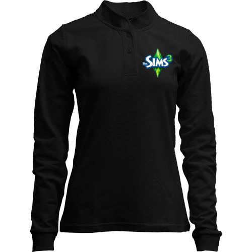 Лонгслів поло зі стійкою з логотипом Sims 3