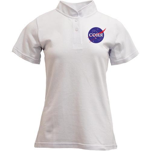 Футболка с воротником стойкой Соня (NASA Style)