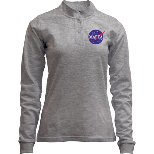 Лонгслив поло со стойкой Марта (NASA Style)