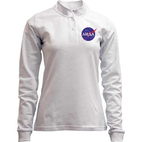 Лонгслив поло со стойкой Лида (NASA Style)