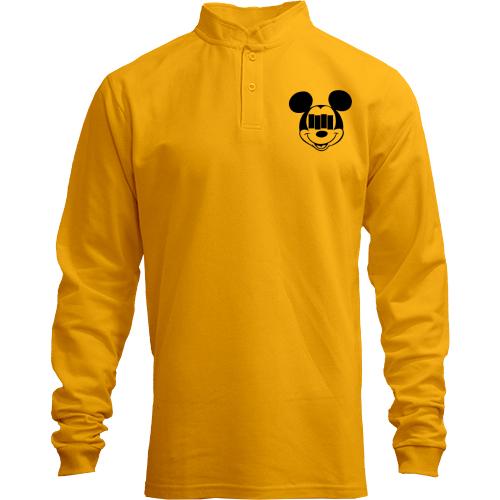 Лонгслів поло зі стійкою Black Flag Mickey Style