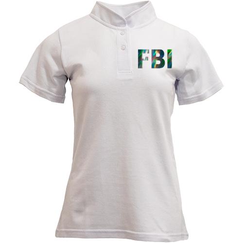 Футболка з коміром стійкою FBI (голограма) (голограма)