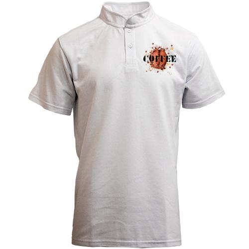 Футболка з коміром стійкою Coffee