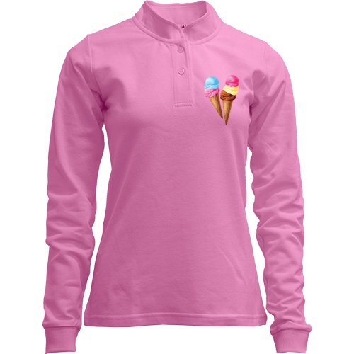 Лонгслив поло со стойкой Sweet Ice Cream