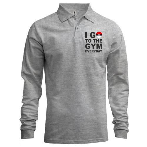 Лонгслів поло Go to the gym