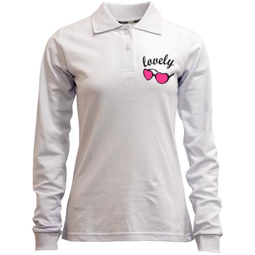 Лонгслів поло з рожевими окулярами Lovely