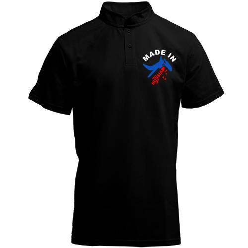 Футболка з коміром стійкою MADE IN RUSSIA