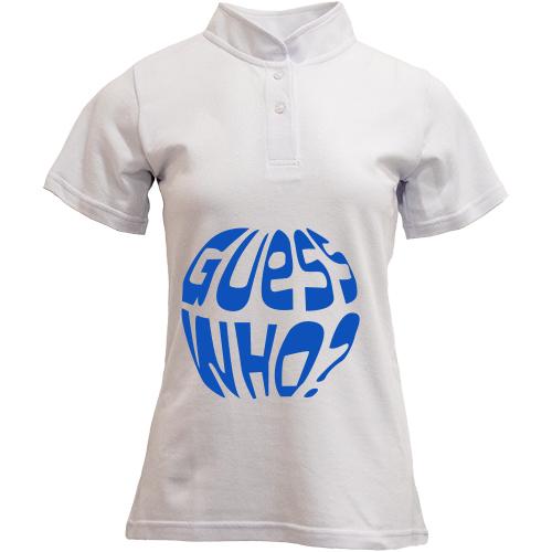 Футболка з коміром стійкою GUESS WHO