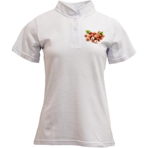 Футболка з коміром стійкою з фундуком