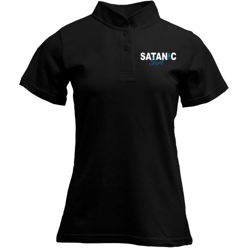Футболка з коміром стійкою satanik girl