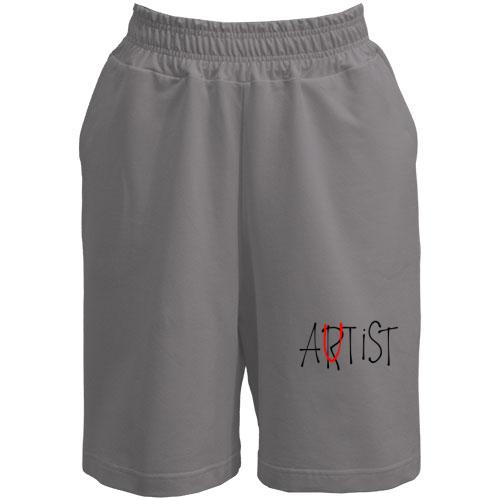 Шорты с надписью Artist/autist