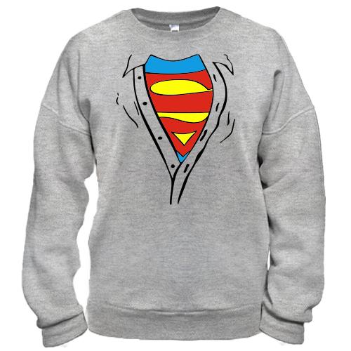 Свитшот с расстегнутой рубашкой Superman