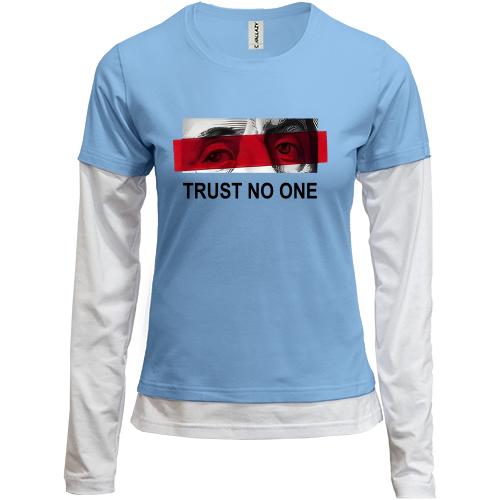 Комбинированный лонгслив Trust no one