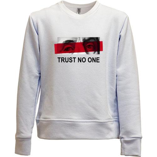 Детский свитшот без начеса Trust no one