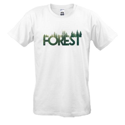 Футболка зі стилізованим написом Ліс (Forest)
