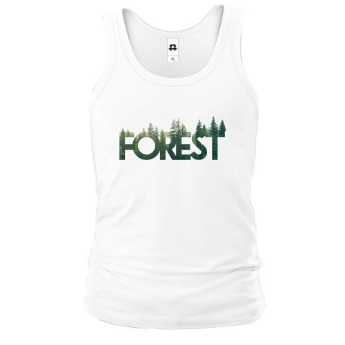 Майка зі стилізованим написом Ліс (Forest)