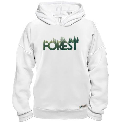 Худи BASE со стилизованной надписью Лес (Forest)