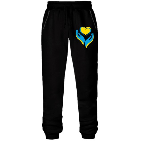 Штаны из футера без начеса Ukraine heart