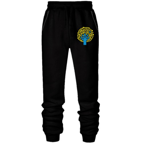 Штаны из футера без начеса Украинское деревце