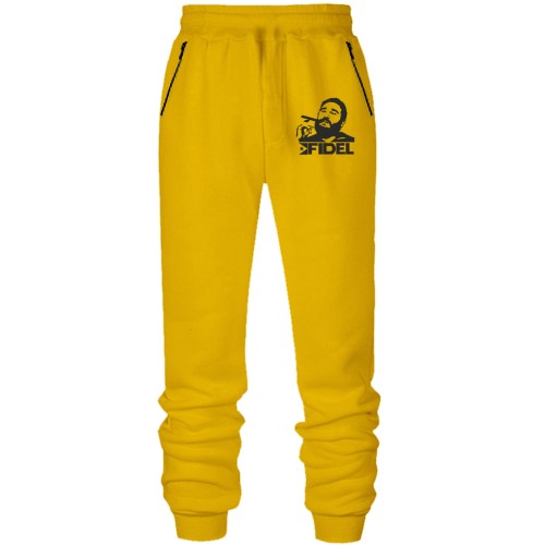 Штаны из футера без начеса с Фиделем Кастро