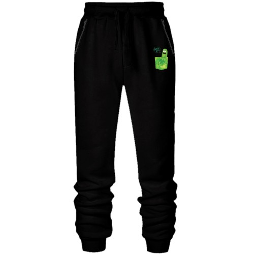 Штаны из футера без начеса с огурчиком Риком в кармане (2)