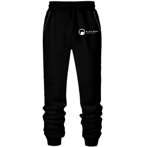 Штани з футера без начісу з логотипом співробітника Black Mesa (Half Life)