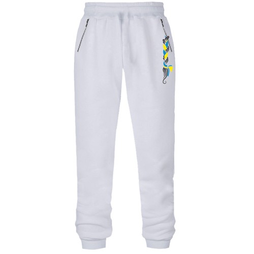 Штани з футера без начісу з косичкою