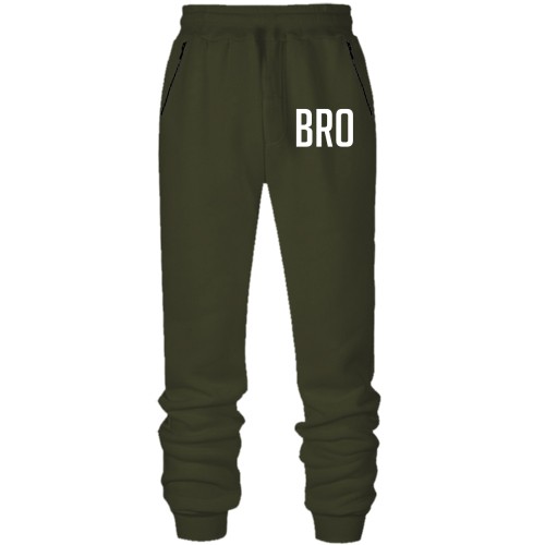 Штани з футера без начісу BRO