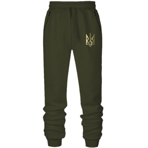 Штани з футера без начісу з Тризубом як у Зеленського