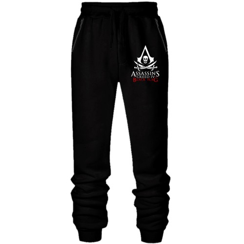 Штаны из футера без начеса с лого Assassin’s Creed IV Black Flag