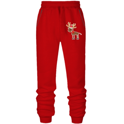 Штаны из футера без начеса олень