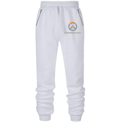 Штани з футера без начісу Overwatch logo