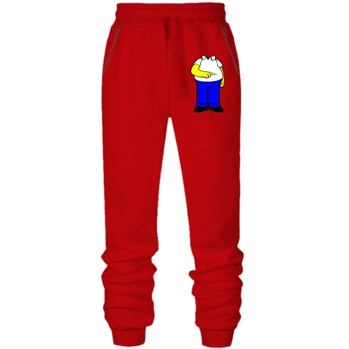 Штаны из футера без начеса с телом Гомера Симпсона