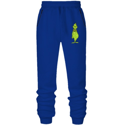 Штаны из футера без начеса с Гринчем