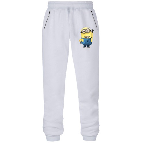 Штаны из футера без начеса Миньончик