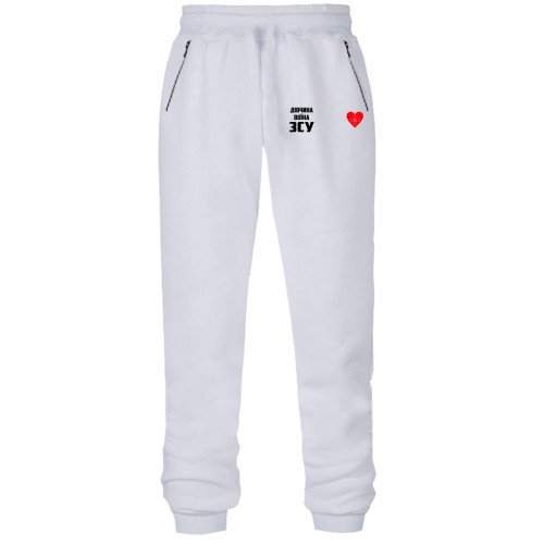 Штани з футера без начісу Дівчина воїна ЗСУ