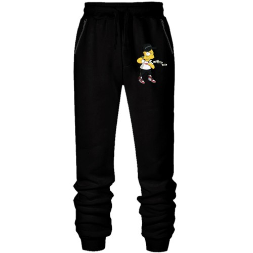 Штани з футера без начісу з модним Бартом Сімпсоном