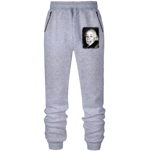 Штани з футера без начісу з Альбертом Ейнштейном