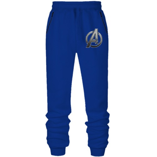 Штани з футера без начісу з логотипом месників