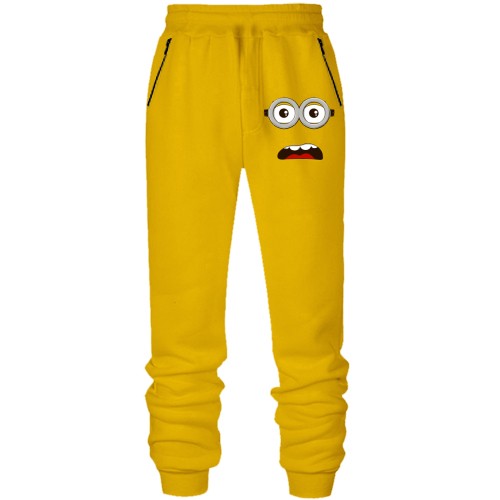 Штаны из футера без начеса Глаза миньона (2)