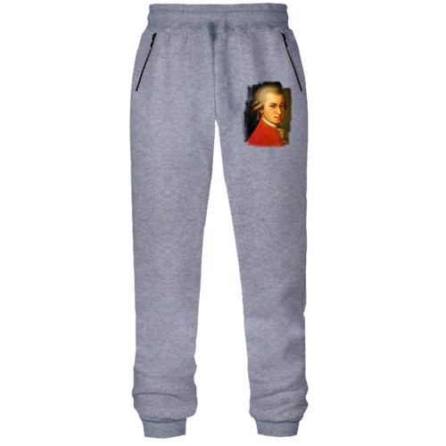 Штаны из футера без начеса с Вольфгангом Амадеем Моцартом