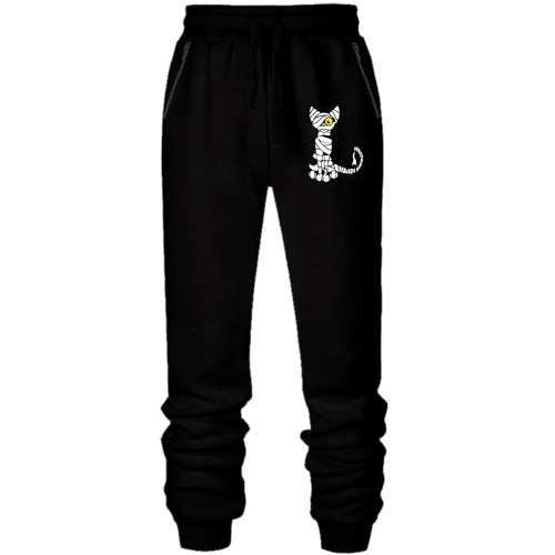 Штани з футера без начісу кішка - мумія