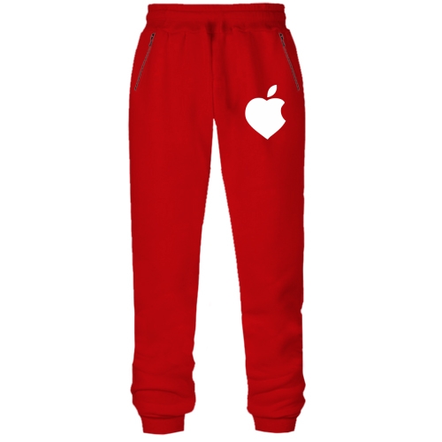 Штаны из футера без начеса Яблоко-Сердце