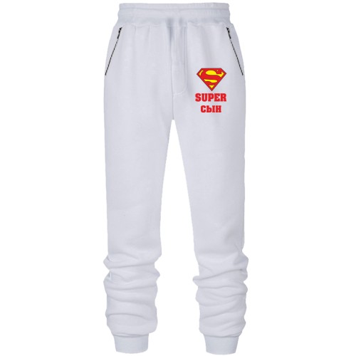Штаны из футера без начеса Супер сын