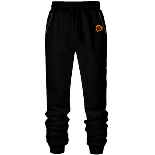 Штаны из футера без начеса Supernatural с пентаграммой