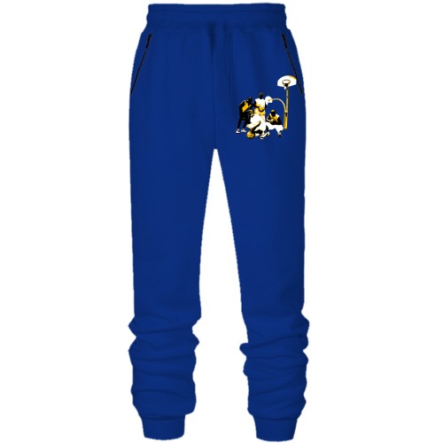 Штаны из футера без начеса с уличными игроками в баскетбол