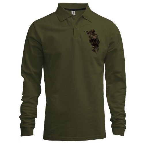 Лонгслив поло Воин Спецподразделения