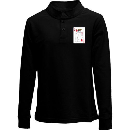 Детский лонгслив поло Голий король (игральная карта)