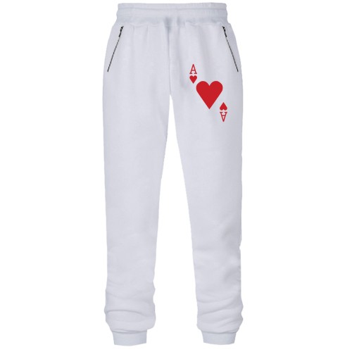 Штани з футера без начісу чирвовий туз